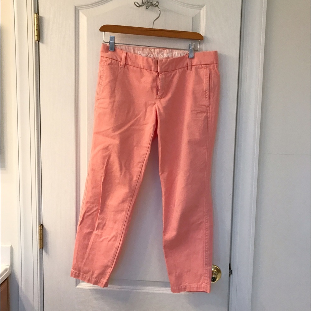 J Crew broken in scout chino coral size 2