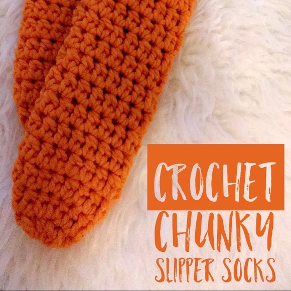 Crochet Chunky Slipper Socks - Picture 3 of 4