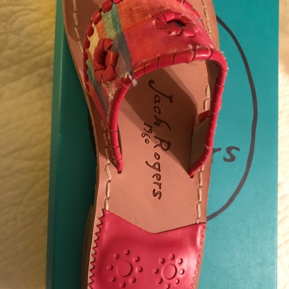 Jack Rogers pink plaid new Sz 6.5 - Picture 4 of 4