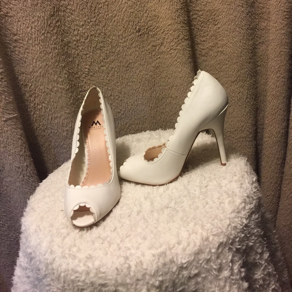 White high heels
