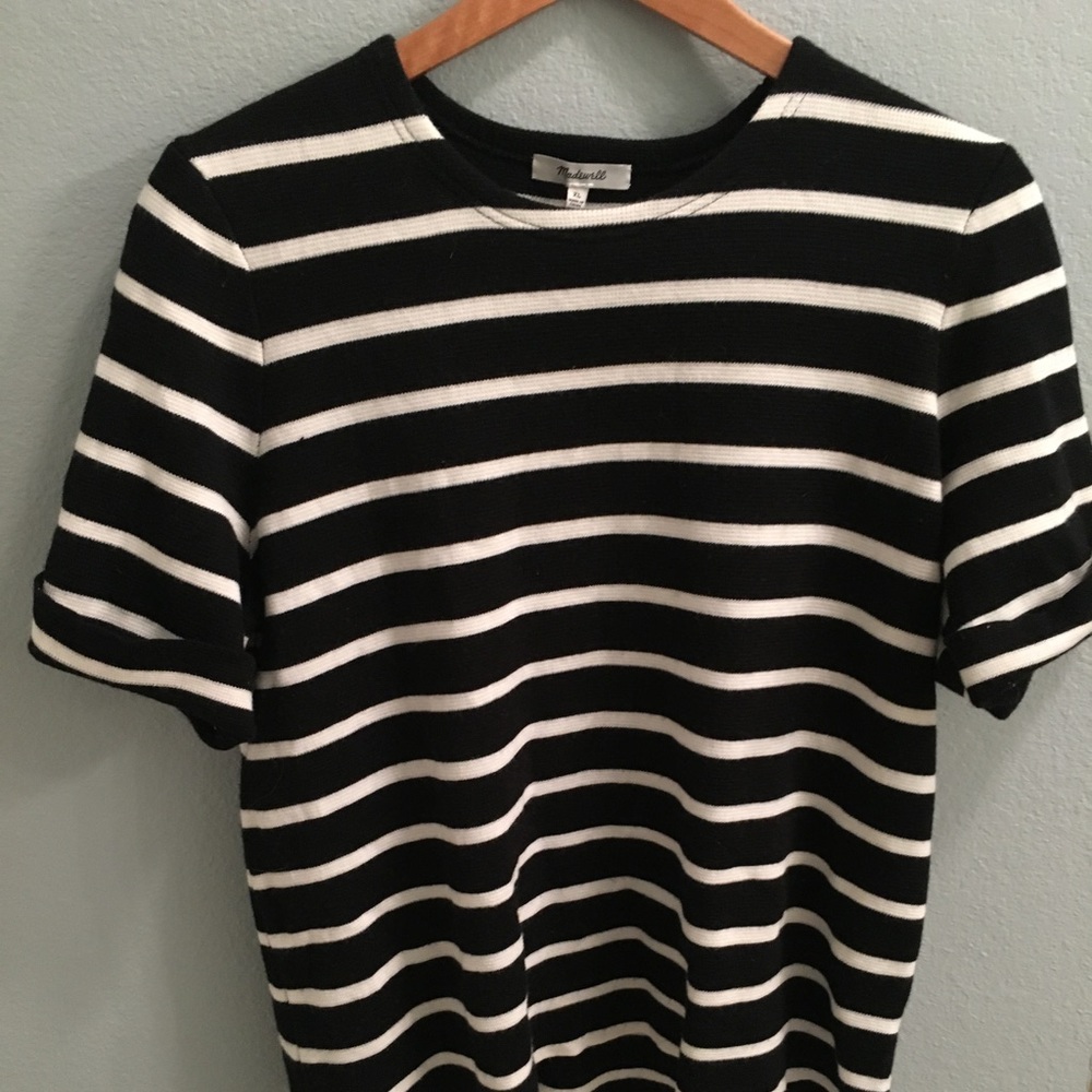 Madewell short sleeve stripe sweater