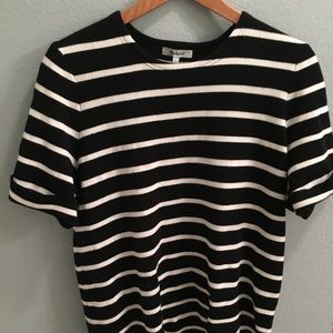 Madewell short sleeve stripe sweater