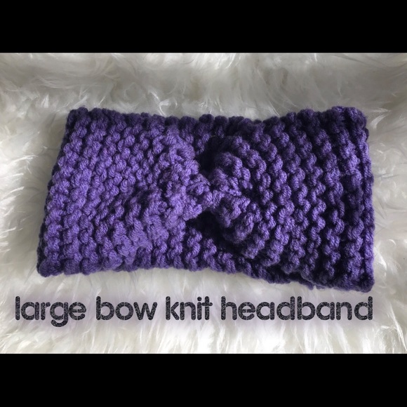 Large Bow Knit Headband - Picture 1 of 1