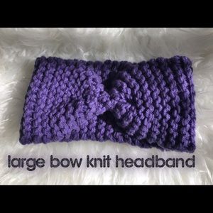 Large Bow Knit Headband