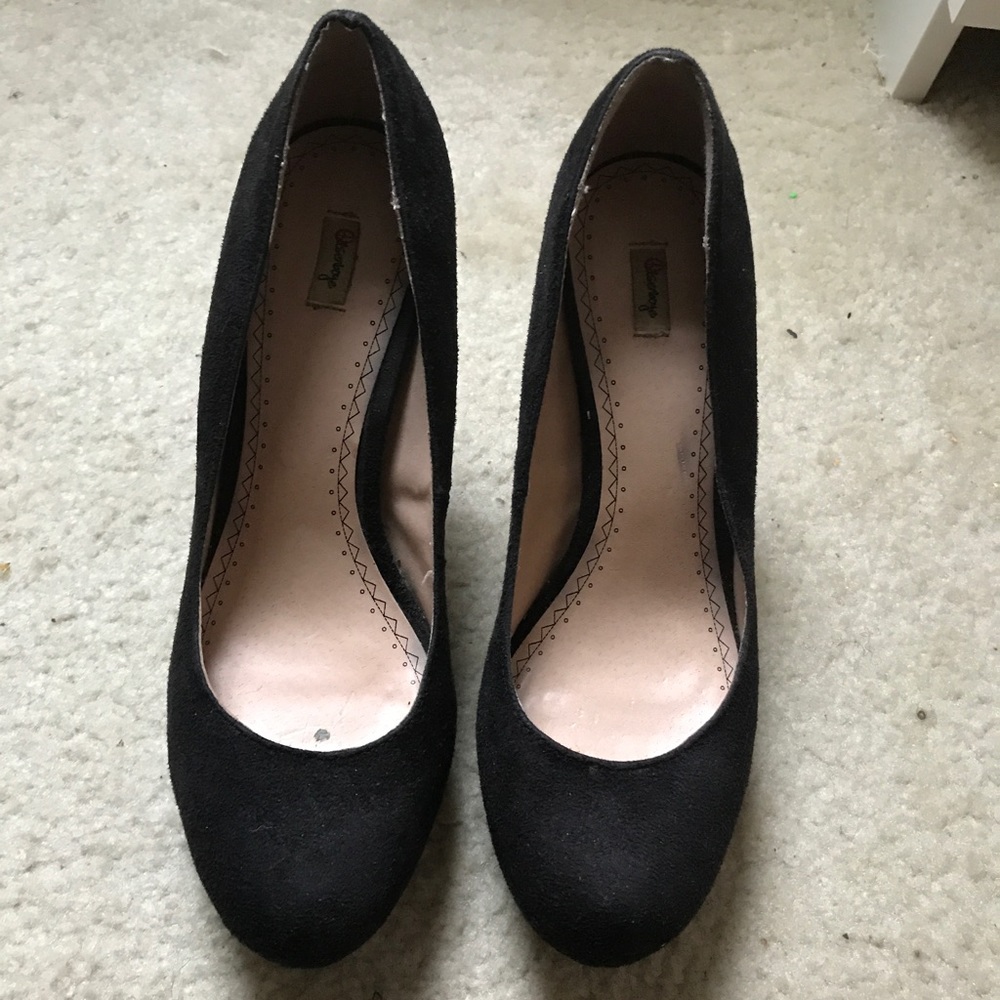 Black platform heels
