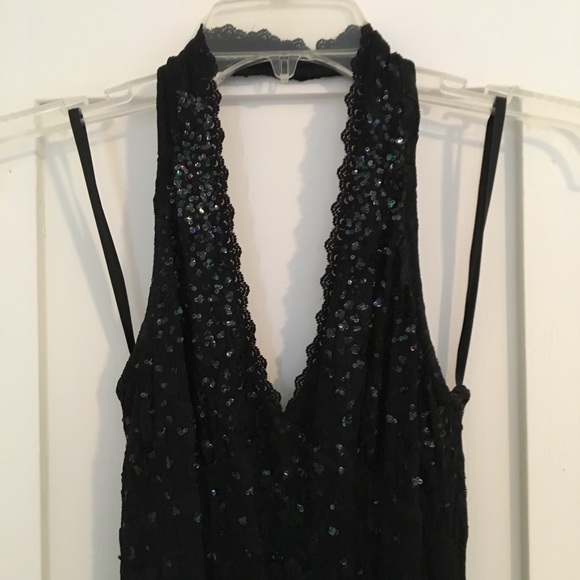 Arden B Black Sequin Halter Dress - Hugs You! - Picture 2 of 6