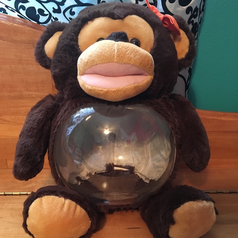 Monkey Plush and Container