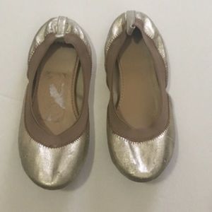 Crewcuts - Gold ballet flats.