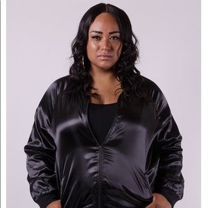 Satin Bomber Jacket