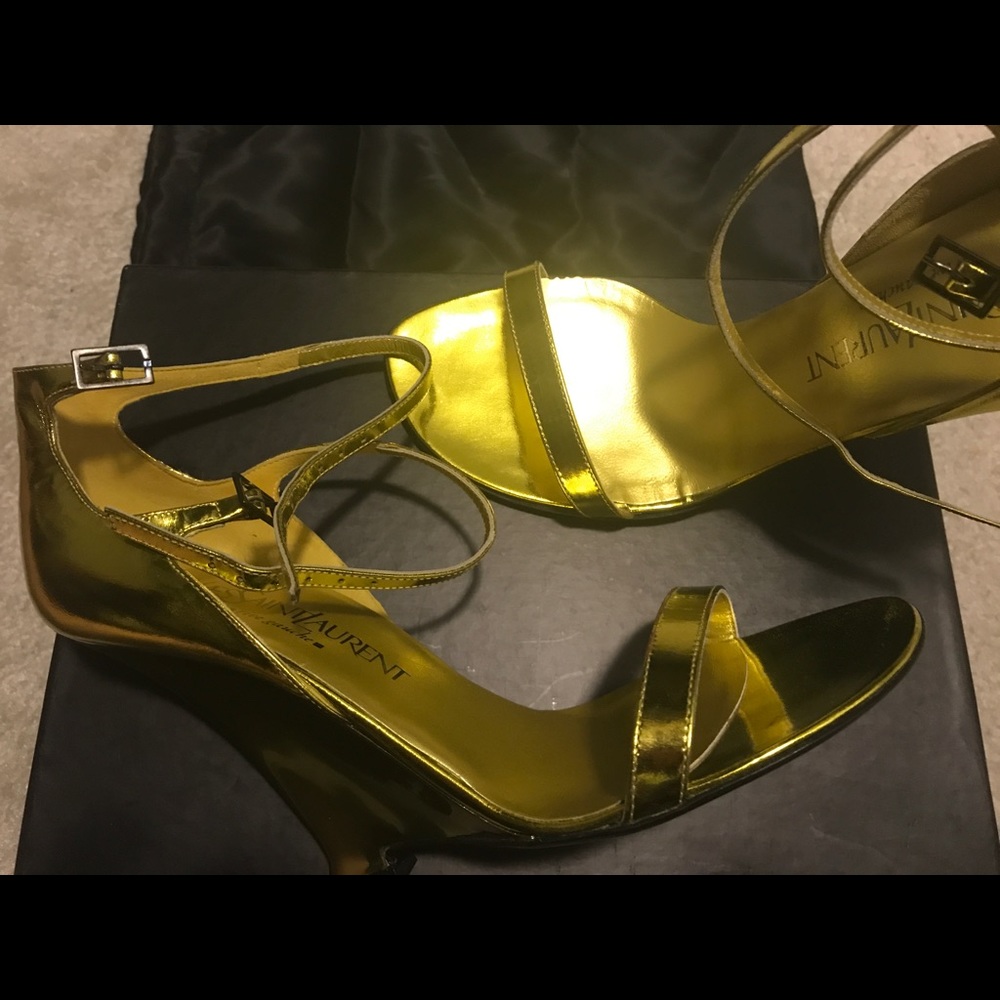 YSL platform sandals shoes NWT