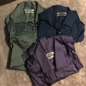 Lot of 3 jewel tone DKNY Slim Fit Dress Shirts