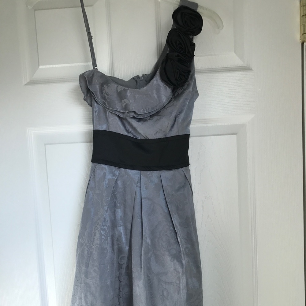 Speechless Silver One Shoulder Dress