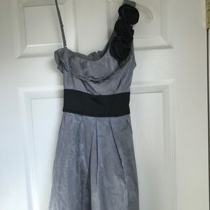 Speechless Silver One Shoulder Dress