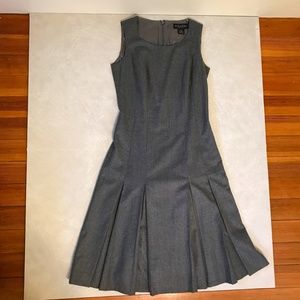 brooks brothers grey wool pleated business dress 2