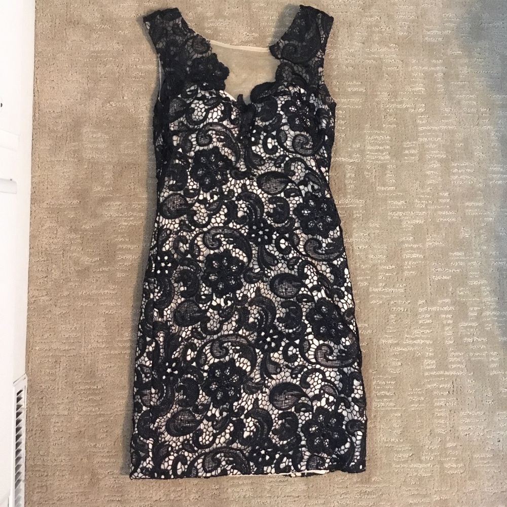 Gold and black lace dress, formal/prom/homecoming