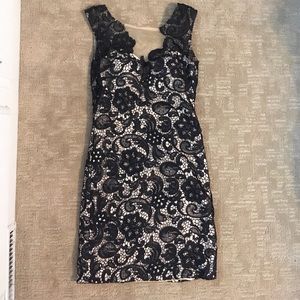 Gold and black lace dress, formal/prom/homecoming