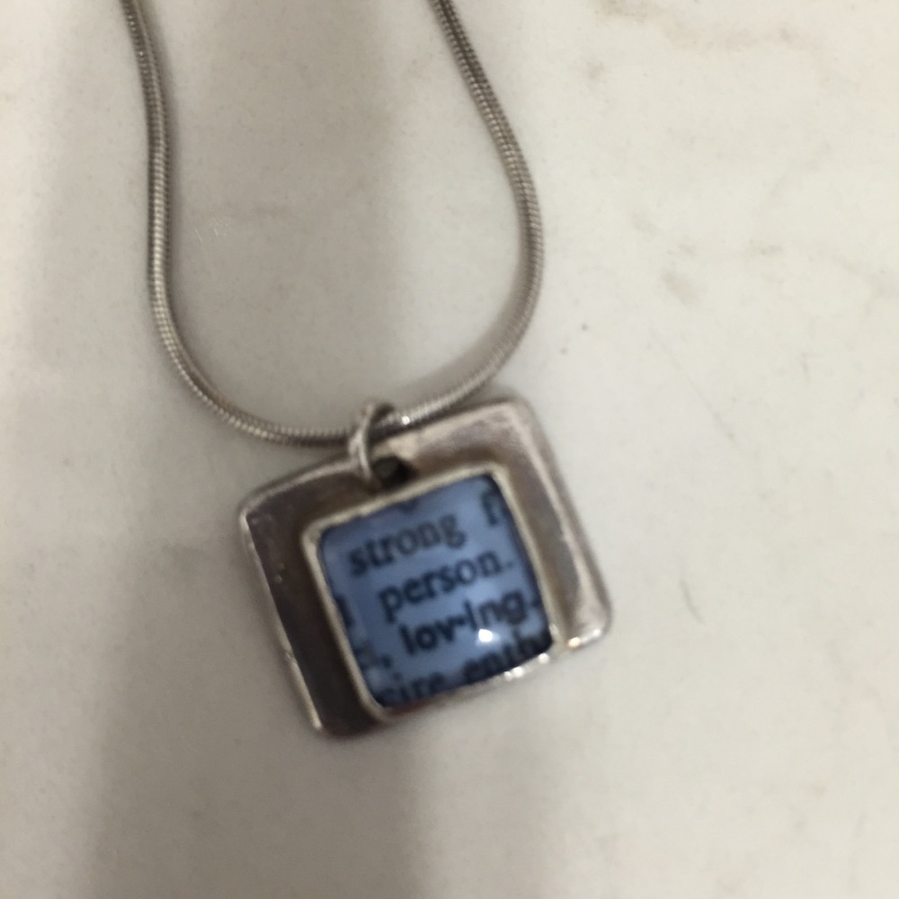 PRICE DROP!! Silver "strong person" necklace