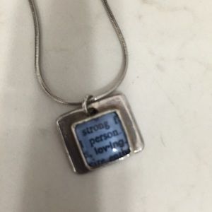 PRICE DROP!! Silver "strong person" necklace