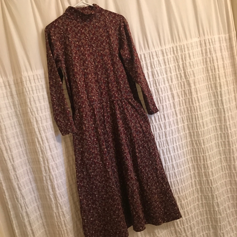 Lands End Vintage Turtleneck Long Sleeve Dress VTG