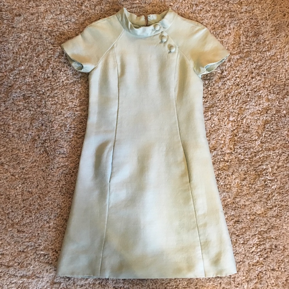 Asian inspired light blue 60's shift dress- SOLD