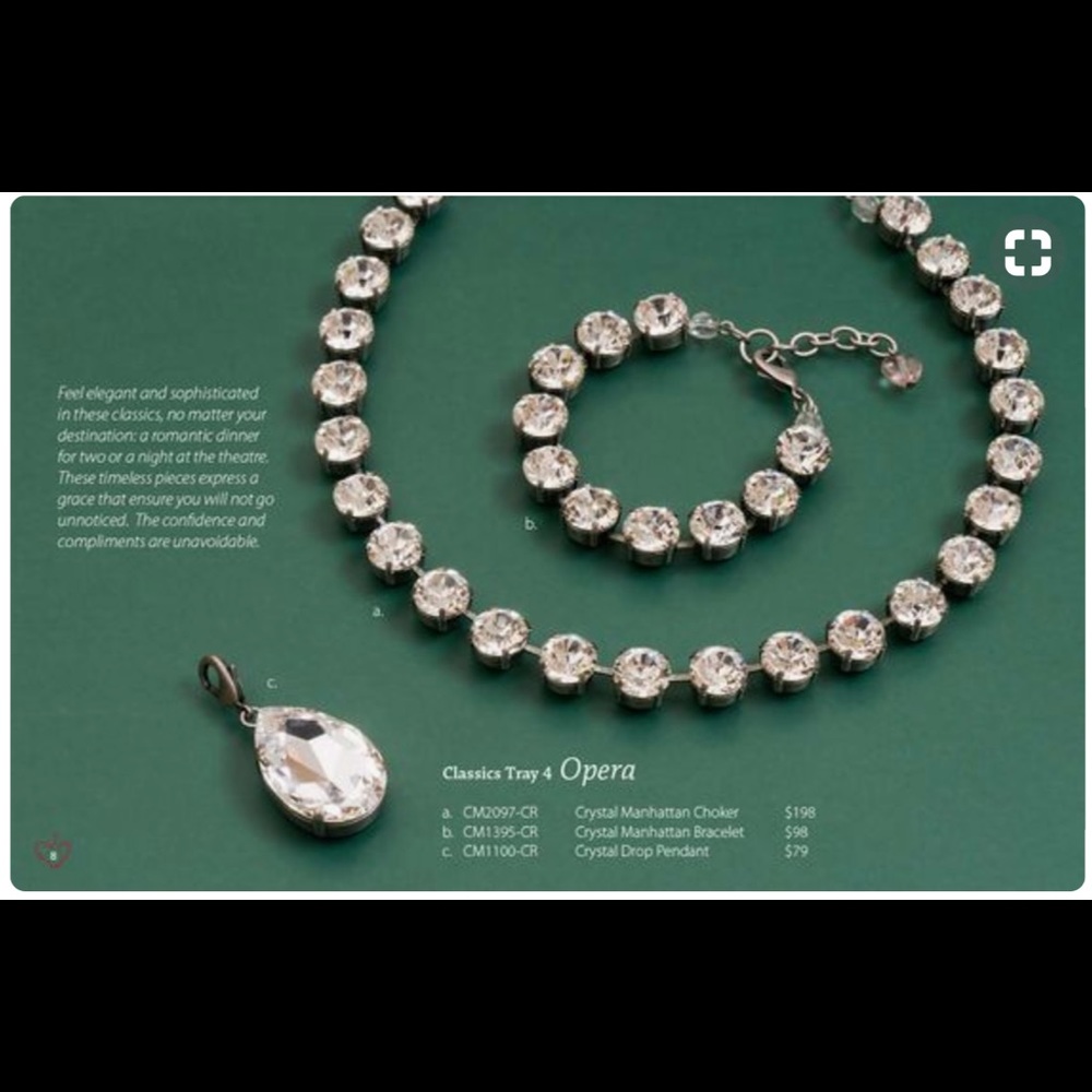 Sabika Crystal Manhattan Choker Classics Opera