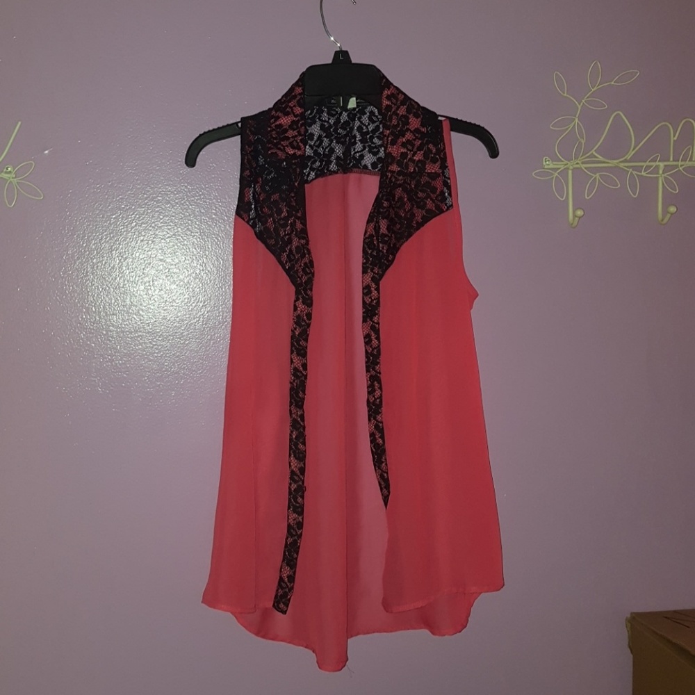 Red Button Down