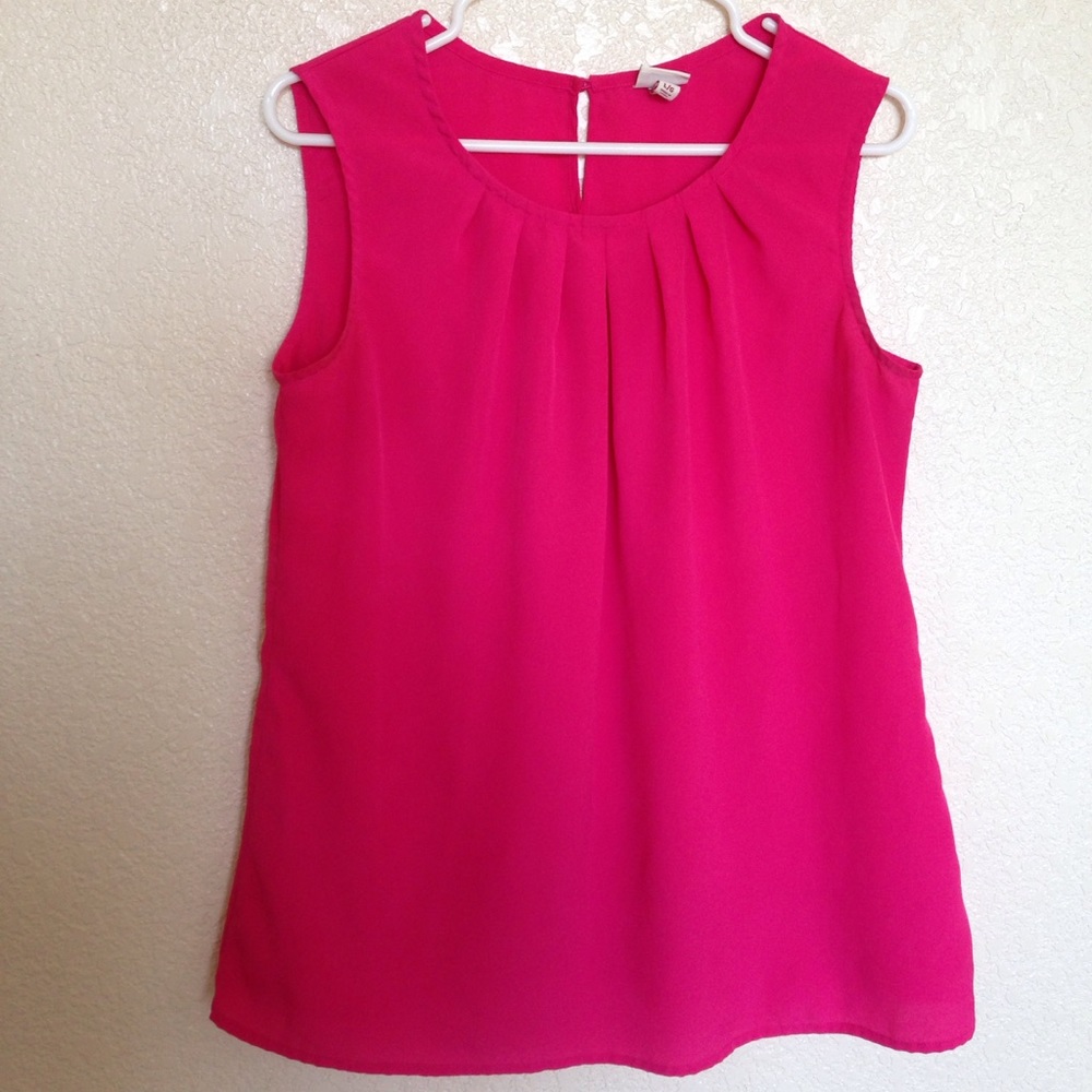 Bright pink shell top