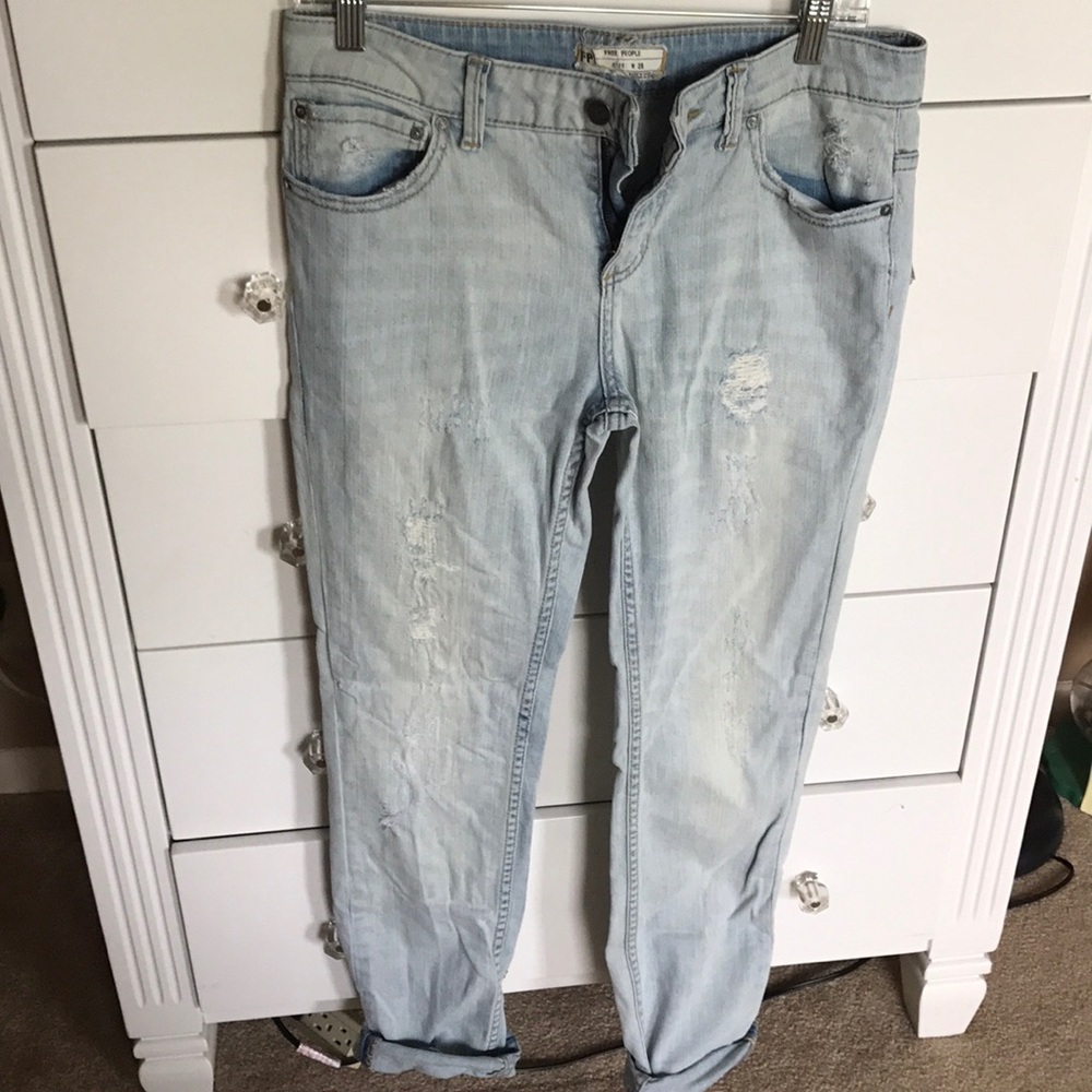 Light washed Free People jeans