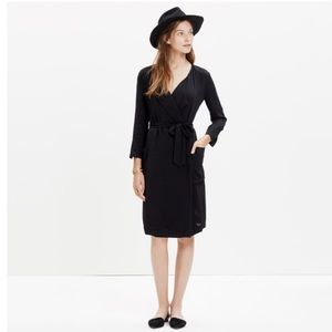 Madewell Black wrap dress