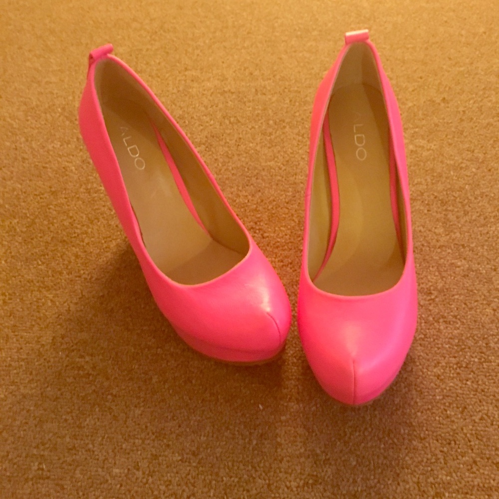 Pink Aldo Wedges