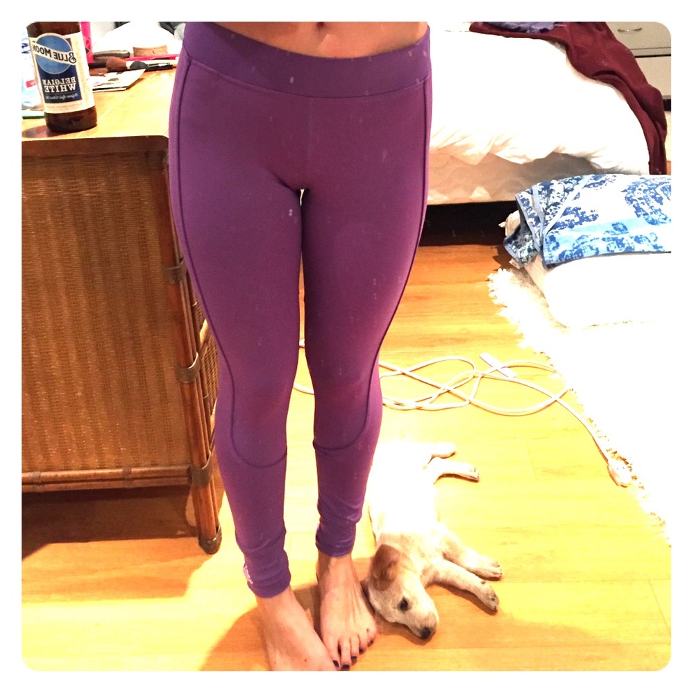Stella MaCartney purple Adidas running leggings