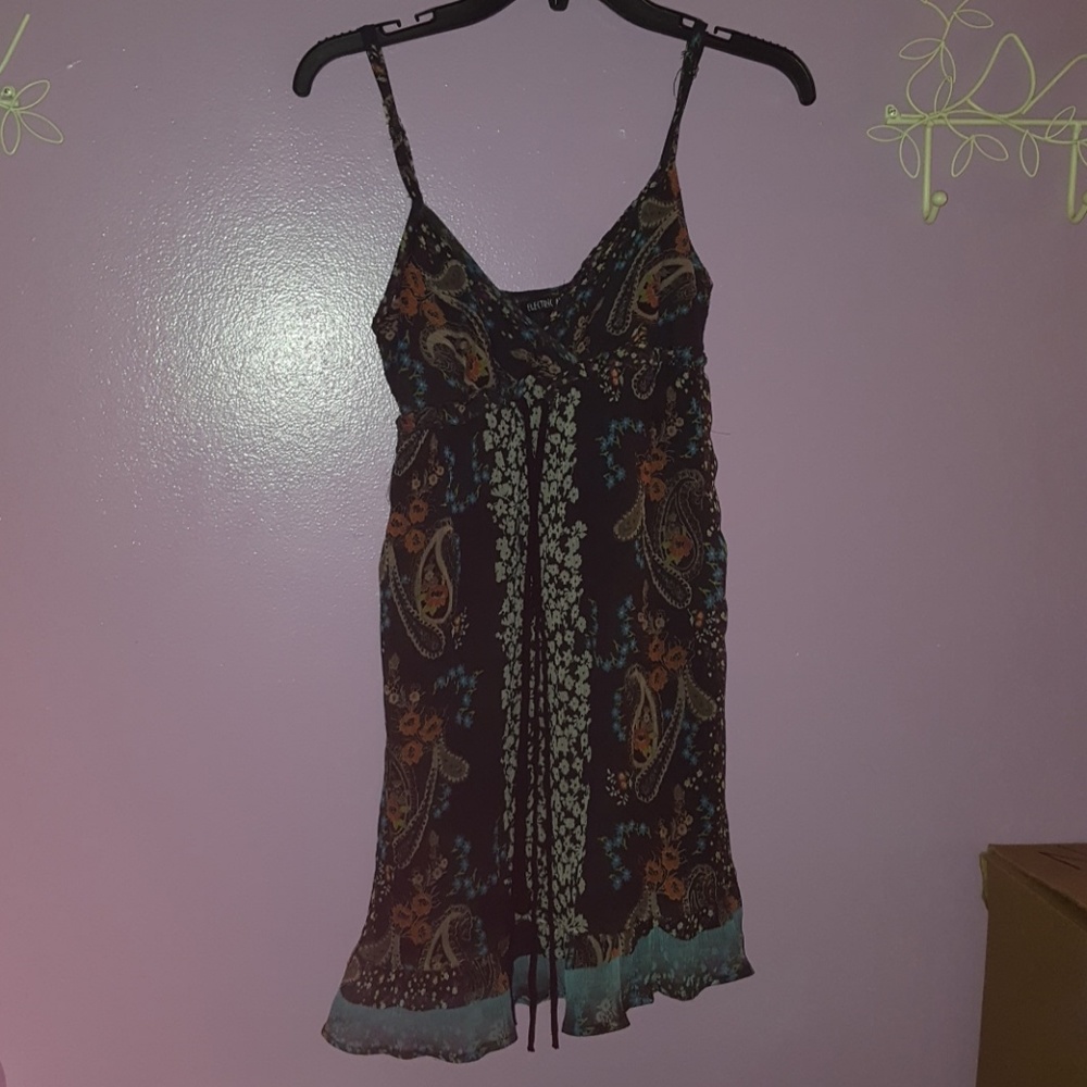 Patterned black dress