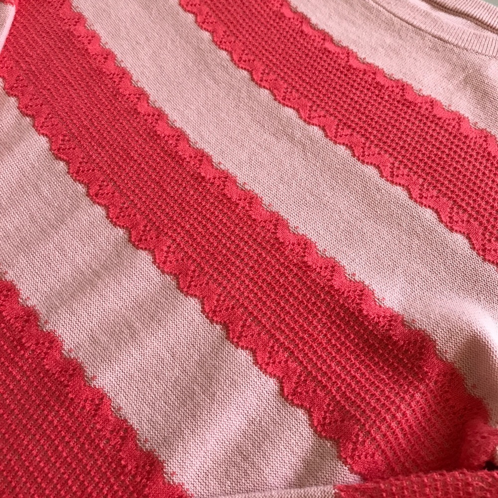 {Tommy Hilfiger} Pink Stripe Pullover Sweater - Picture 3 of 5