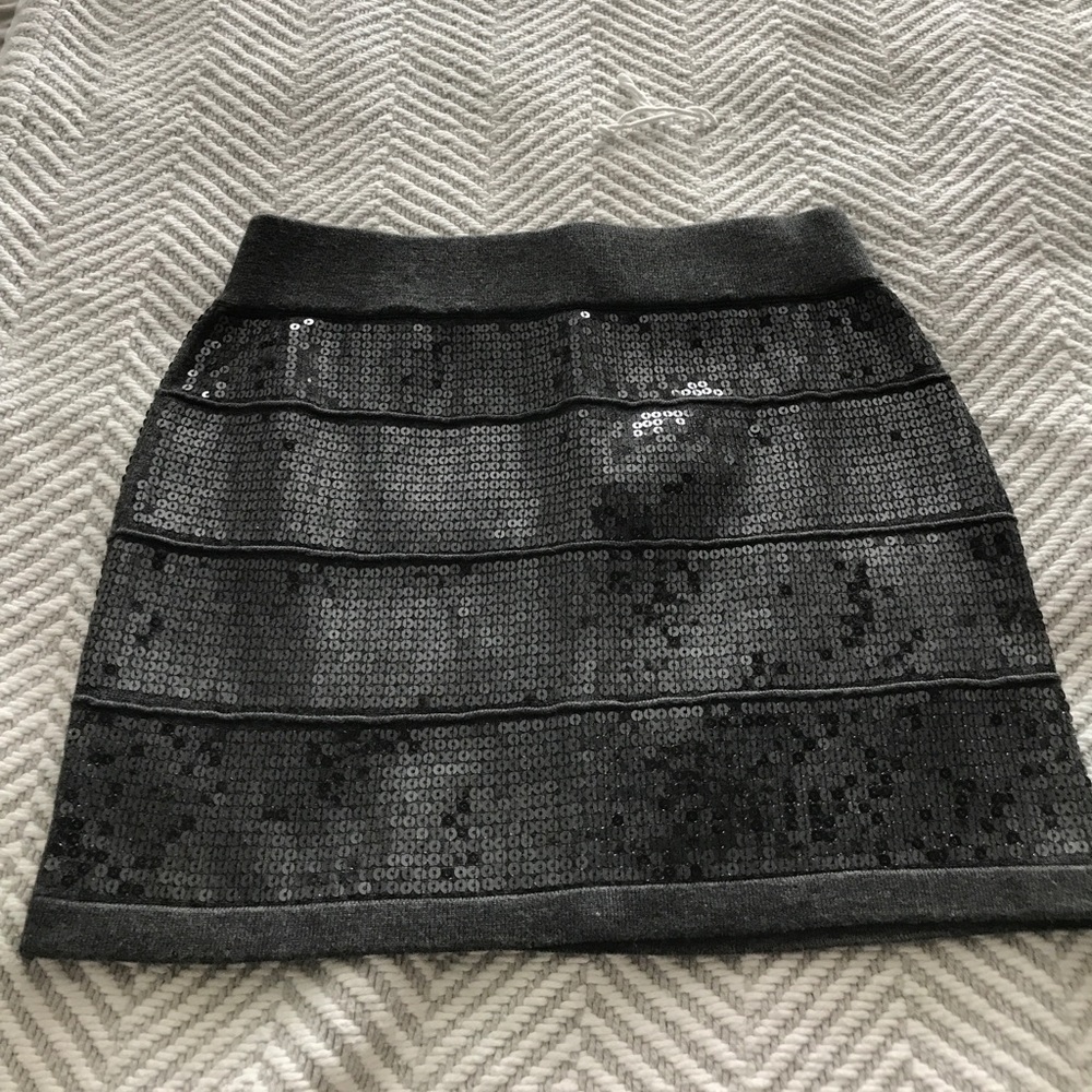 Sequined gray skirt
