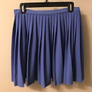 American Apparel Periwinkle Pleated Mini Skirt