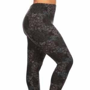 NEW! Plus Sized Multi Print Full Length Leggings