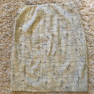 Gray and black 80's pencil skirt