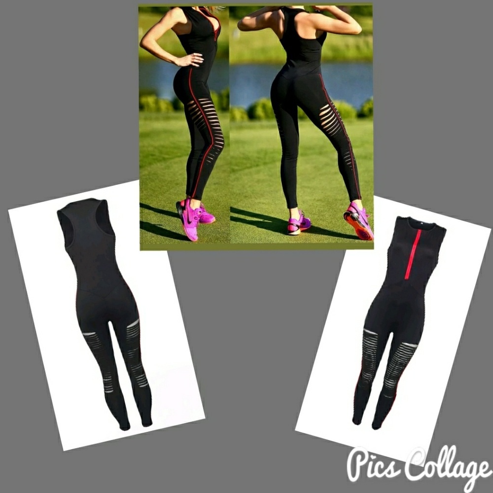 PRICE DROP! Black Jumpsuit with Leg Slits