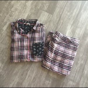 Victoria's Secret pink plaid pajamas