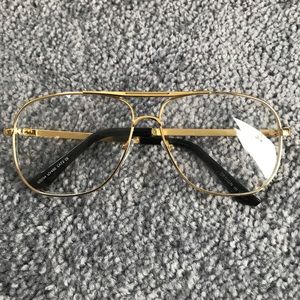 Gold Clear Glasses