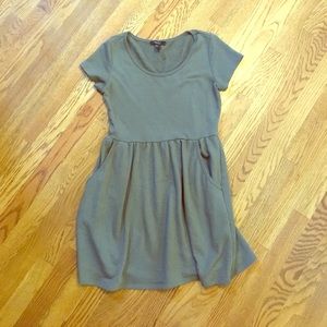 A greenish dress