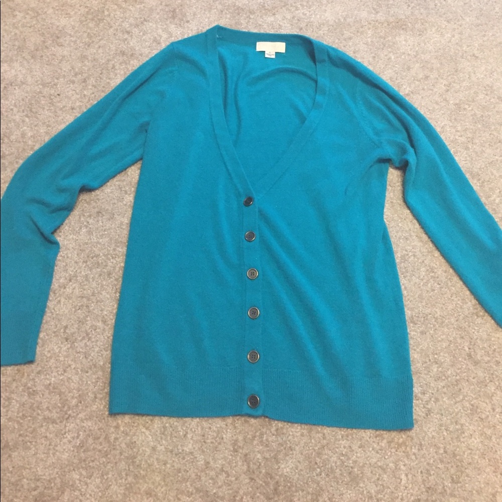 sea green acrylic cardigan