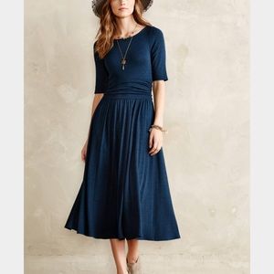 Anthropologie Bordeaux Teal Midi Dress
