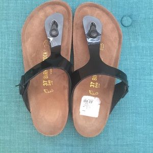 GIZEH BLACK BIRKENSTOCKS SIZE 37