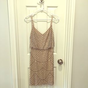 Adrianna Papell Mesh Blouson Dress