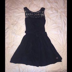 Hollister Crochet Top Dress with Bow Belt