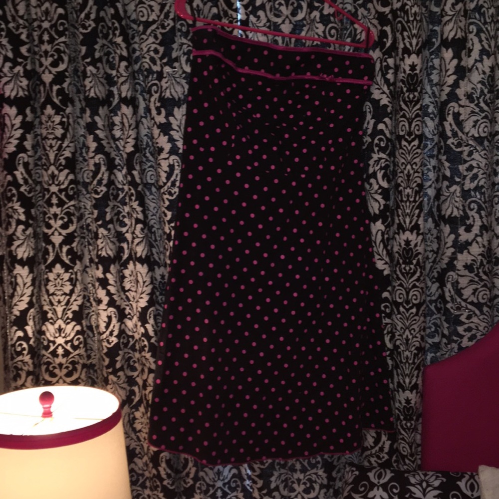 Polka Dot Strapless Dress