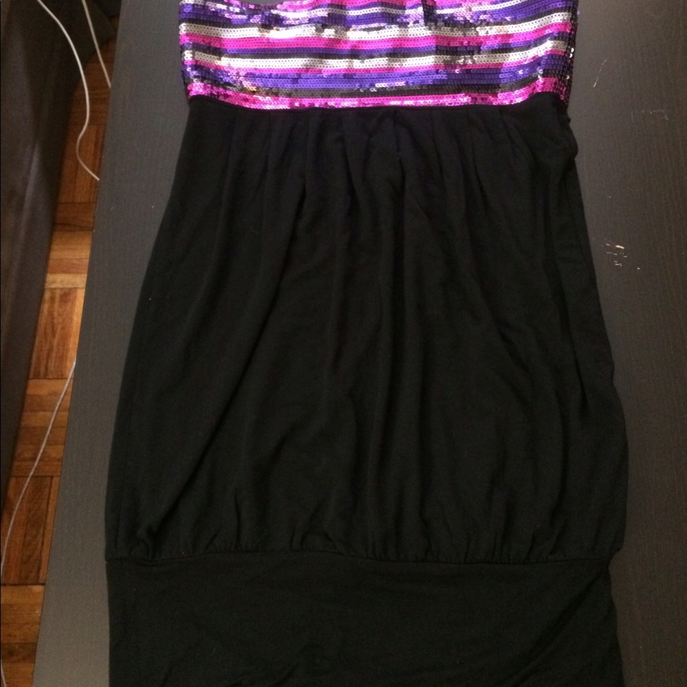 Pimkie strapless top sequins sz S
