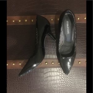 Black high heels, worn once, Maurice's brand