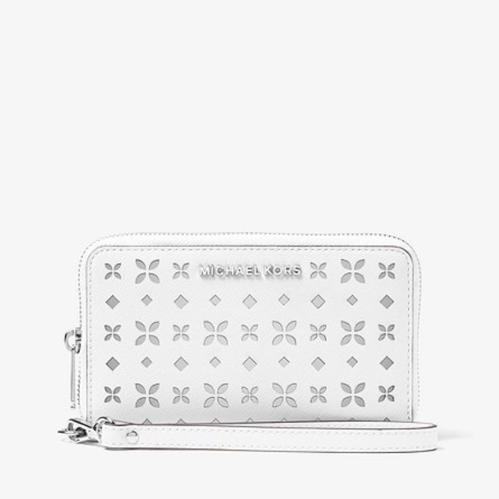 FLASH SALE! MK Large Perforated-leather Phone Case